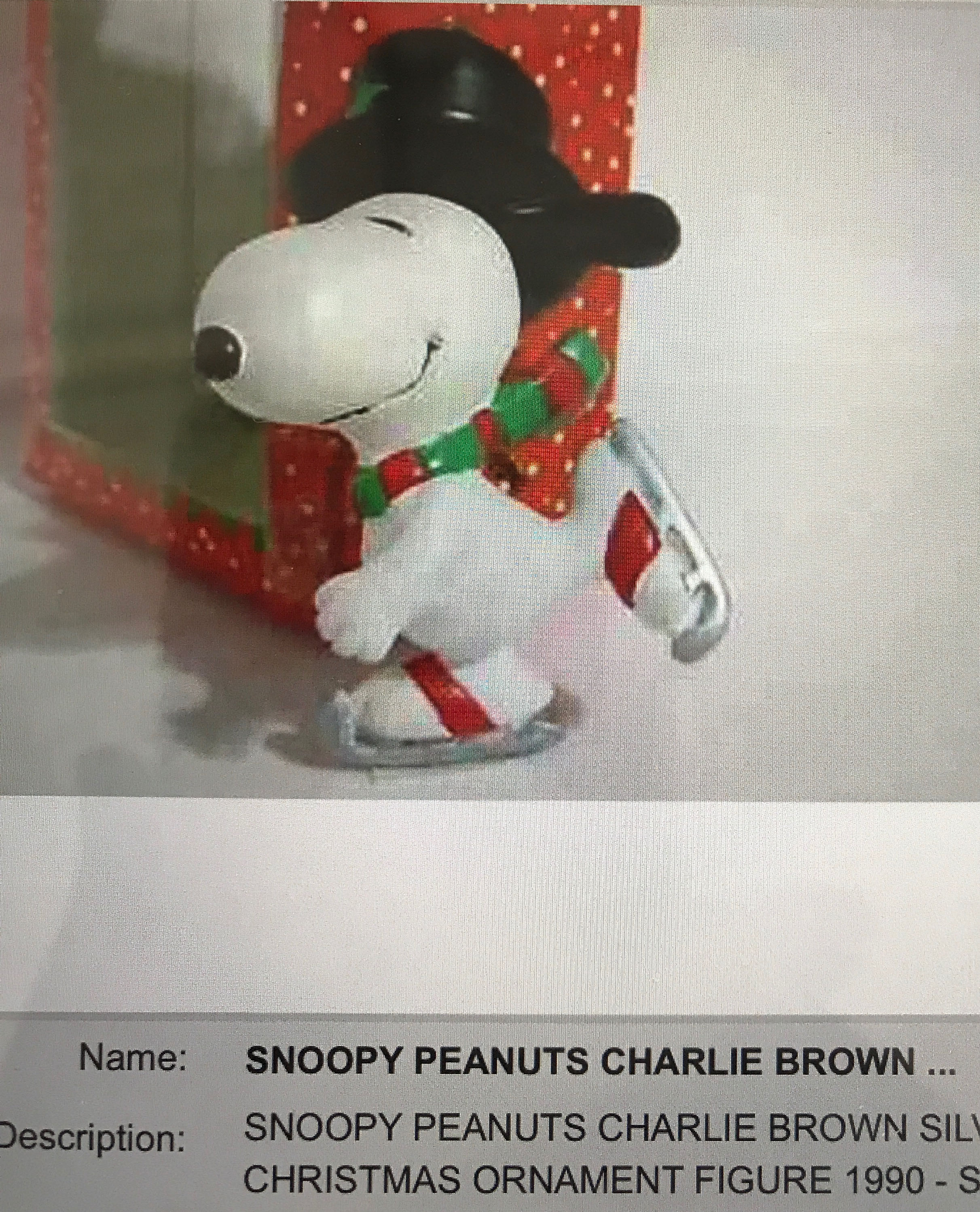 Snoopy Skater  (Peanuts) ornament collectible - Main Image 2