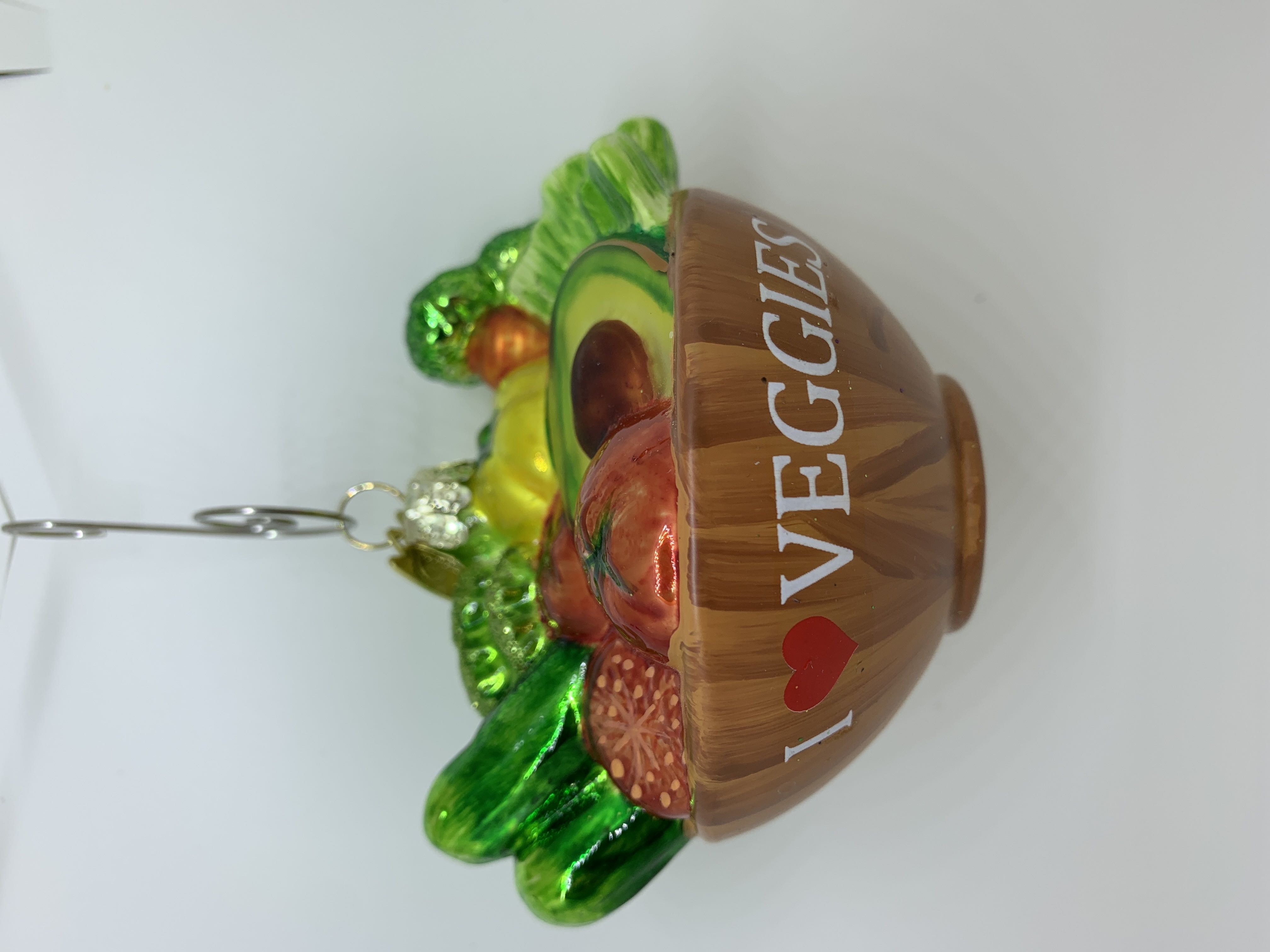 Frosted bell with painted Pink roses