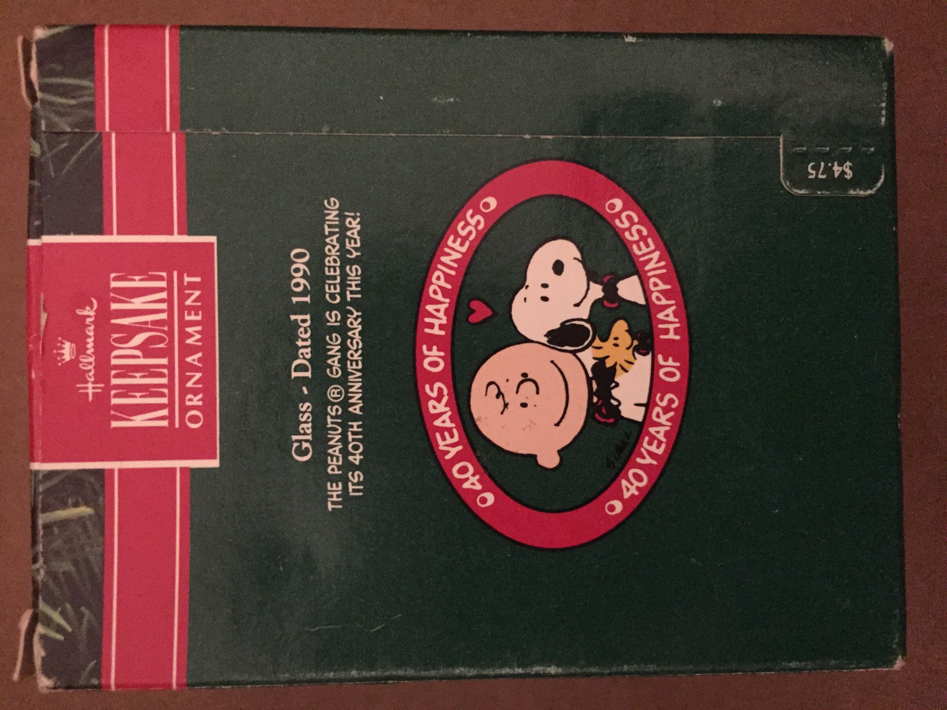 Peanuts - 1990 - 40th Anniversary - The Peanuts Gang (Peanuts) ornament collectible [Barcode 070000027383] - Main Image 2