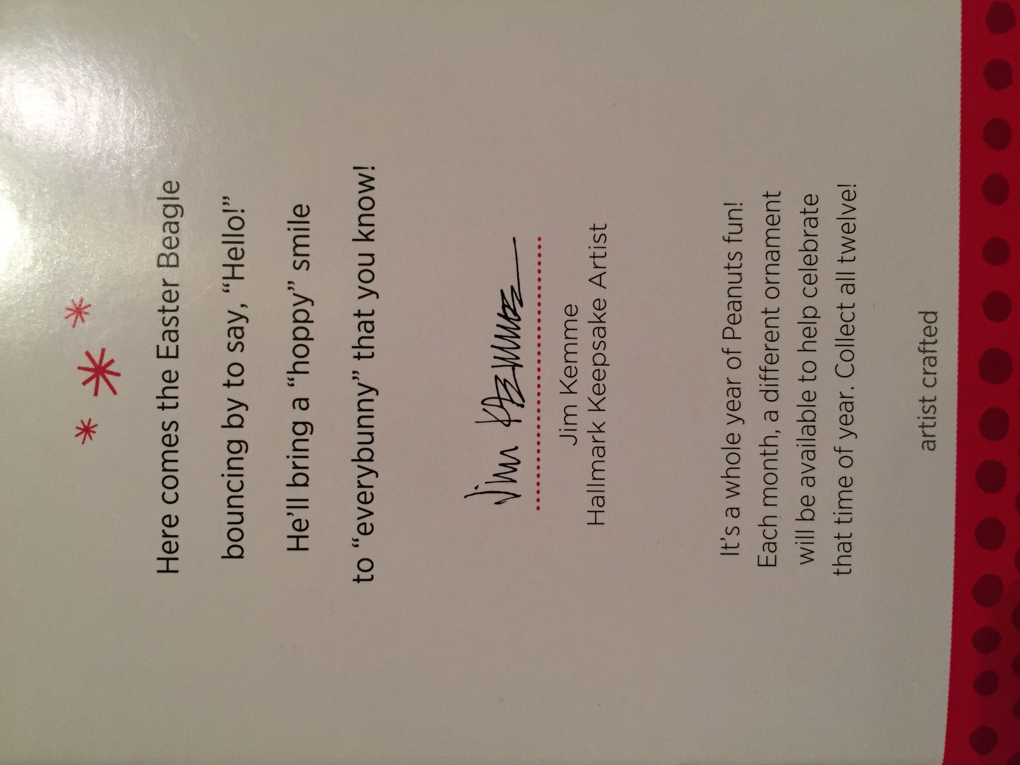 It’s The Easter Beagle - Happiness Is Peanuts All Year Long (9th In Series) ornament collectible [Barcode 795902346959] - Main Image 2