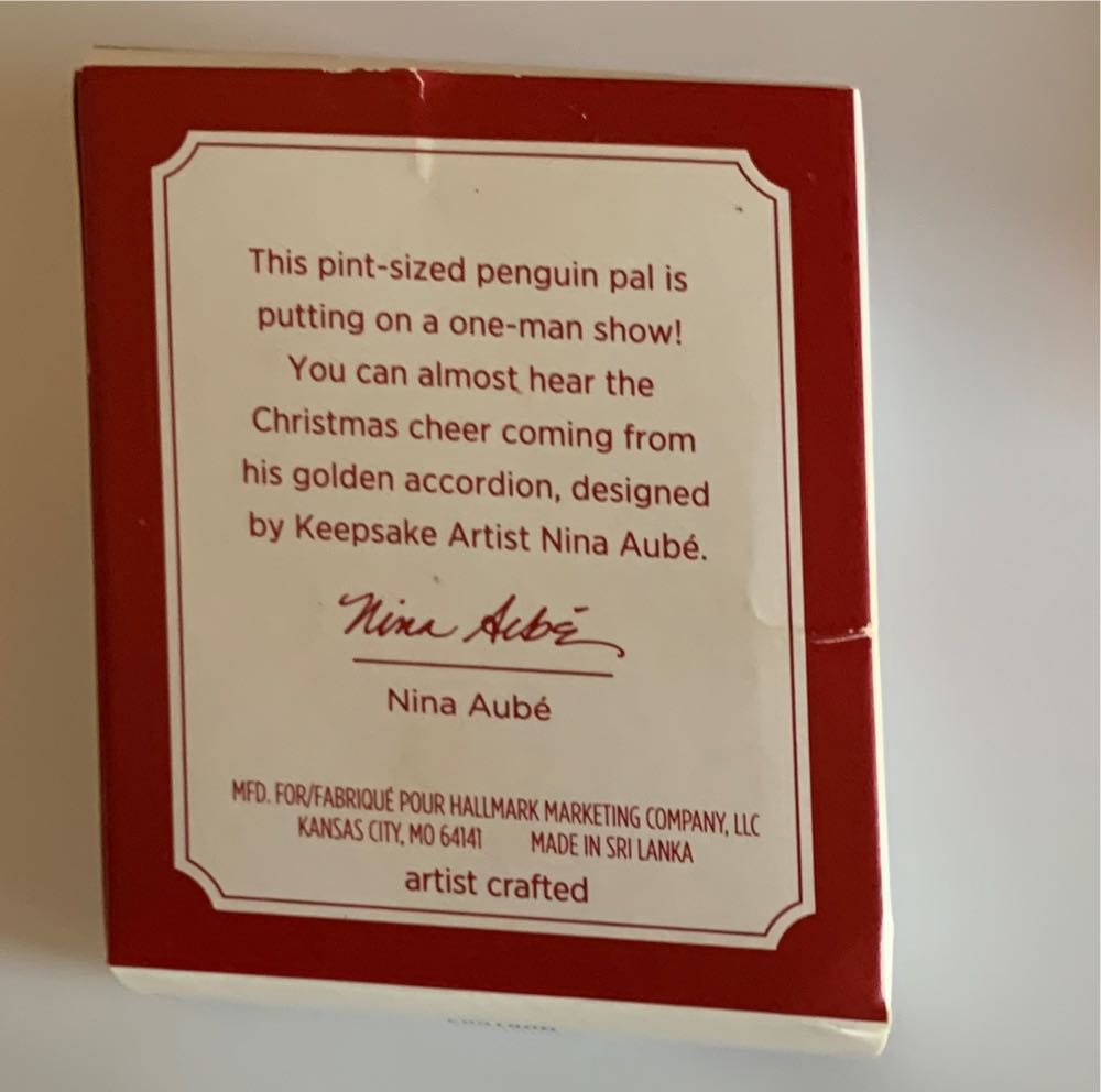 Accordion-Playing Penguin - Petite Penguins (Penguins) ornament collectible - Main Image 2