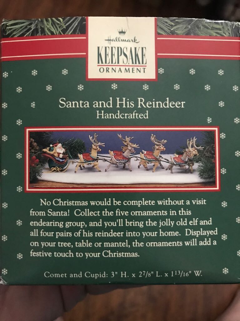 Santa And His Reindeer #3 - Comet And Cupid - Santa And His Reindeer (Santa And Reindeer) ornament collectible [Barcode 015012007268] - Main Image 2