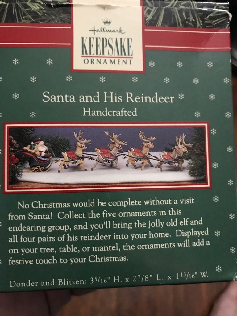 Santa And His Reindeer #4 - Donder & Blitzen - Santa And His Reindeer (Reindeer) ornament collectible [Barcode 015012007275] - Main Image 2