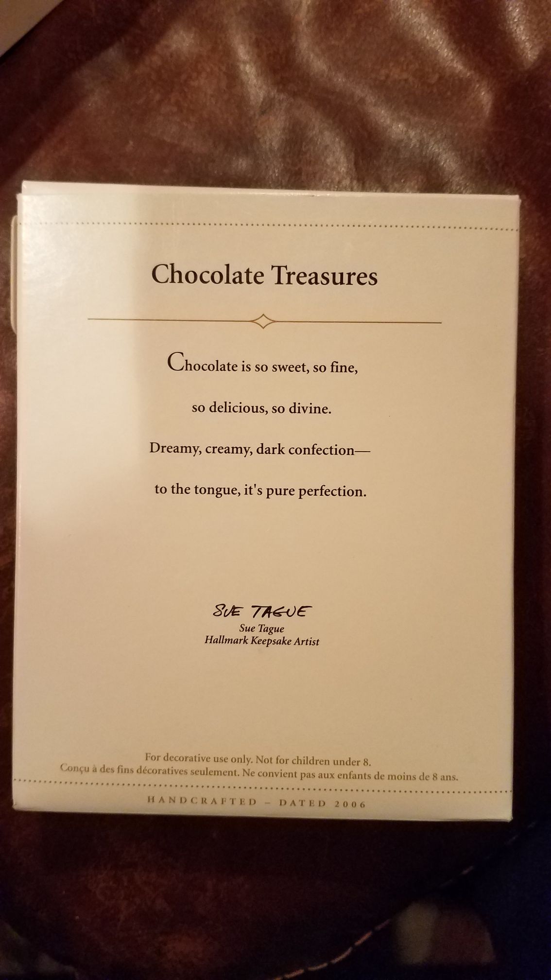 Chocolate Treasures - Food (Sweets) ornament collectible [Barcode 015012927672] - Main Image 2