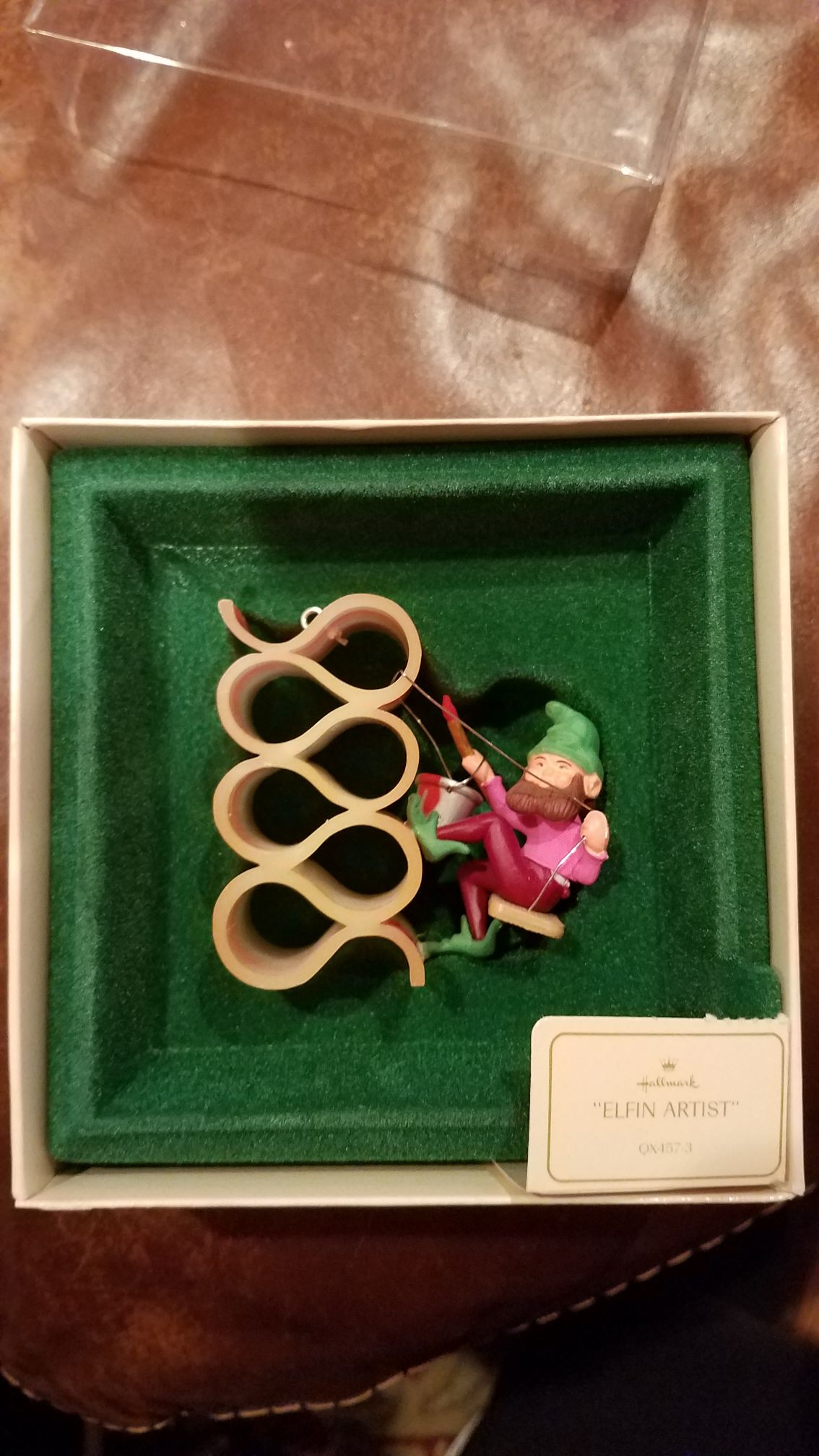 Elfin Artist  (Candy, Elf) ornament collectible - Main Image 2