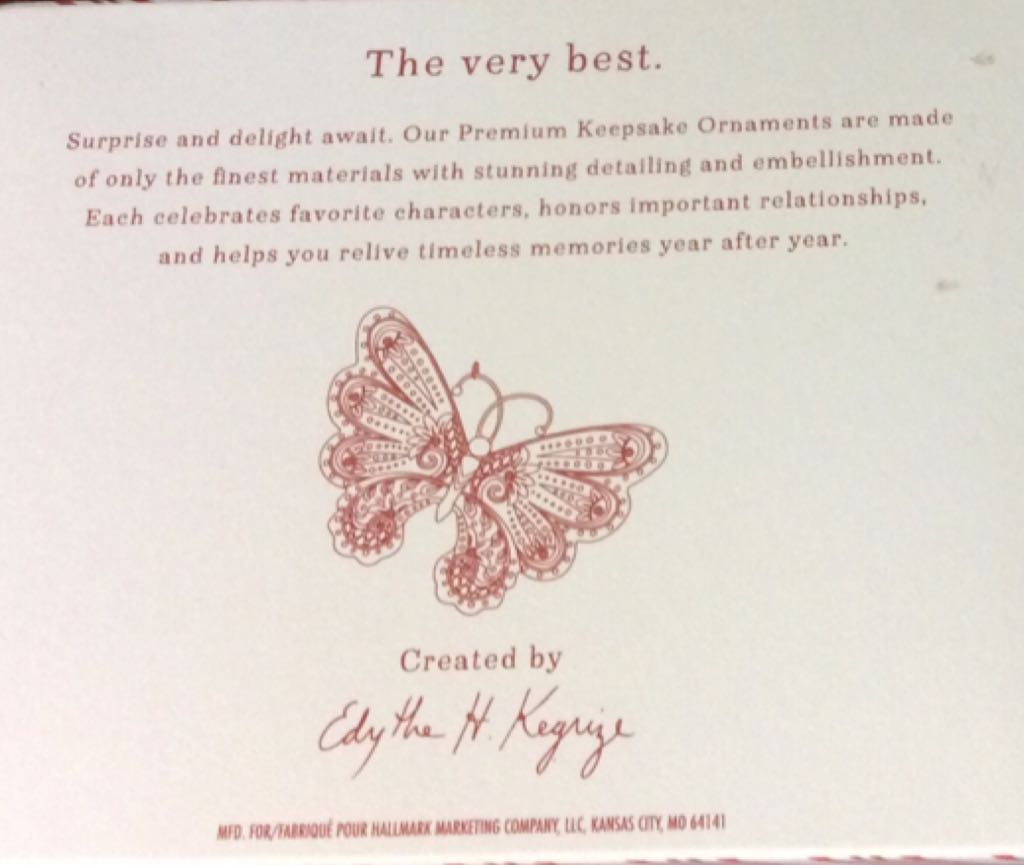 Graceful Butterfly - The Very Best (Butterflies) ornament collectible [Barcode 763795463800] - Main Image 2