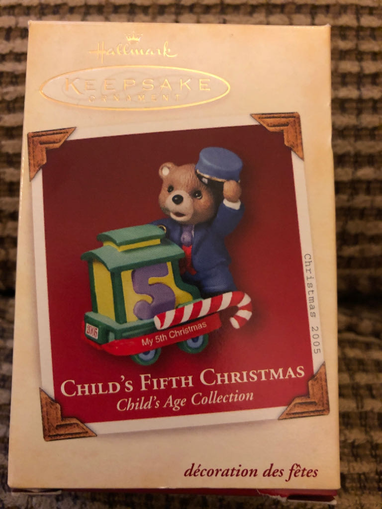 Child’s Fifth Christmas - Child’s Age Collection ornament collectible [Barcode 015012850666] - Main Image 1