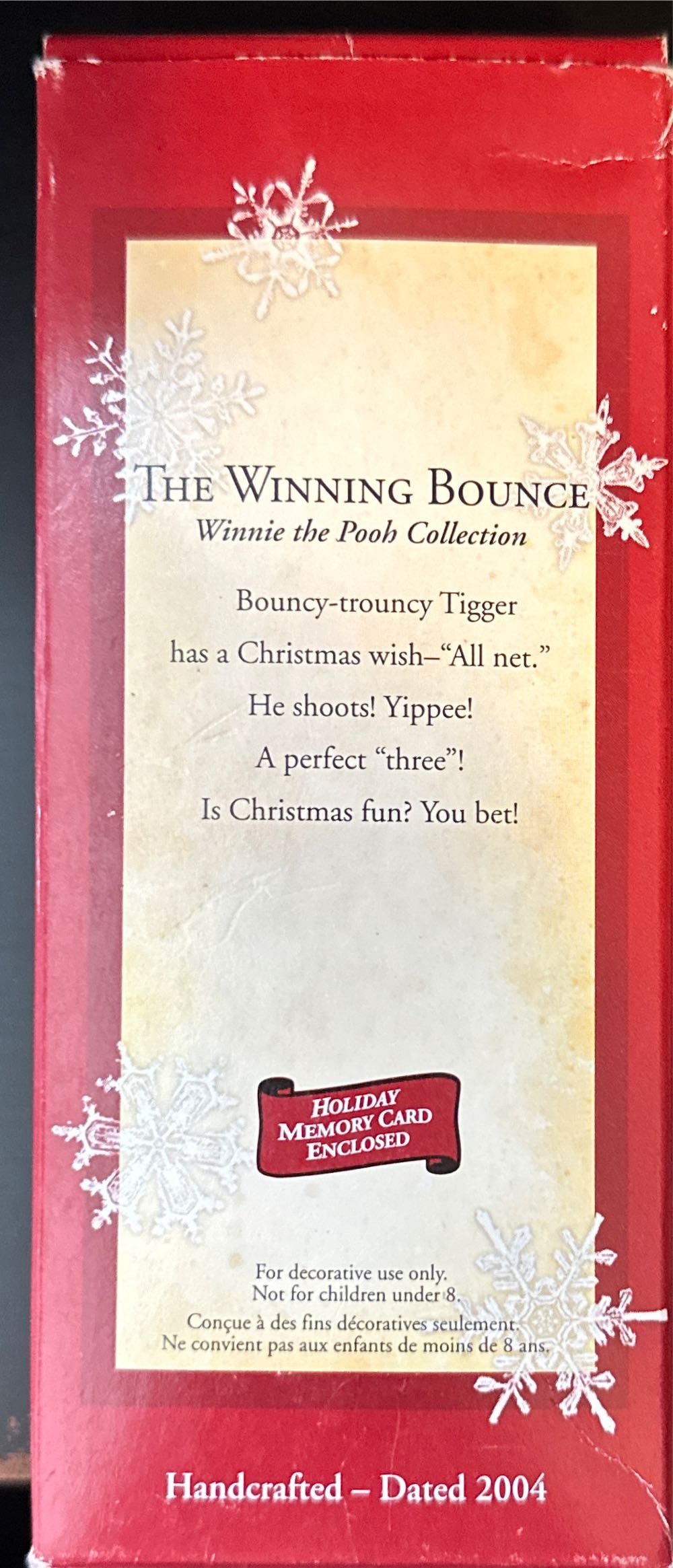 The Winning Bounce - Disney Winnie The Pooh (Tigger) ornament collectible [Barcode 015012815023] - Main Image 2