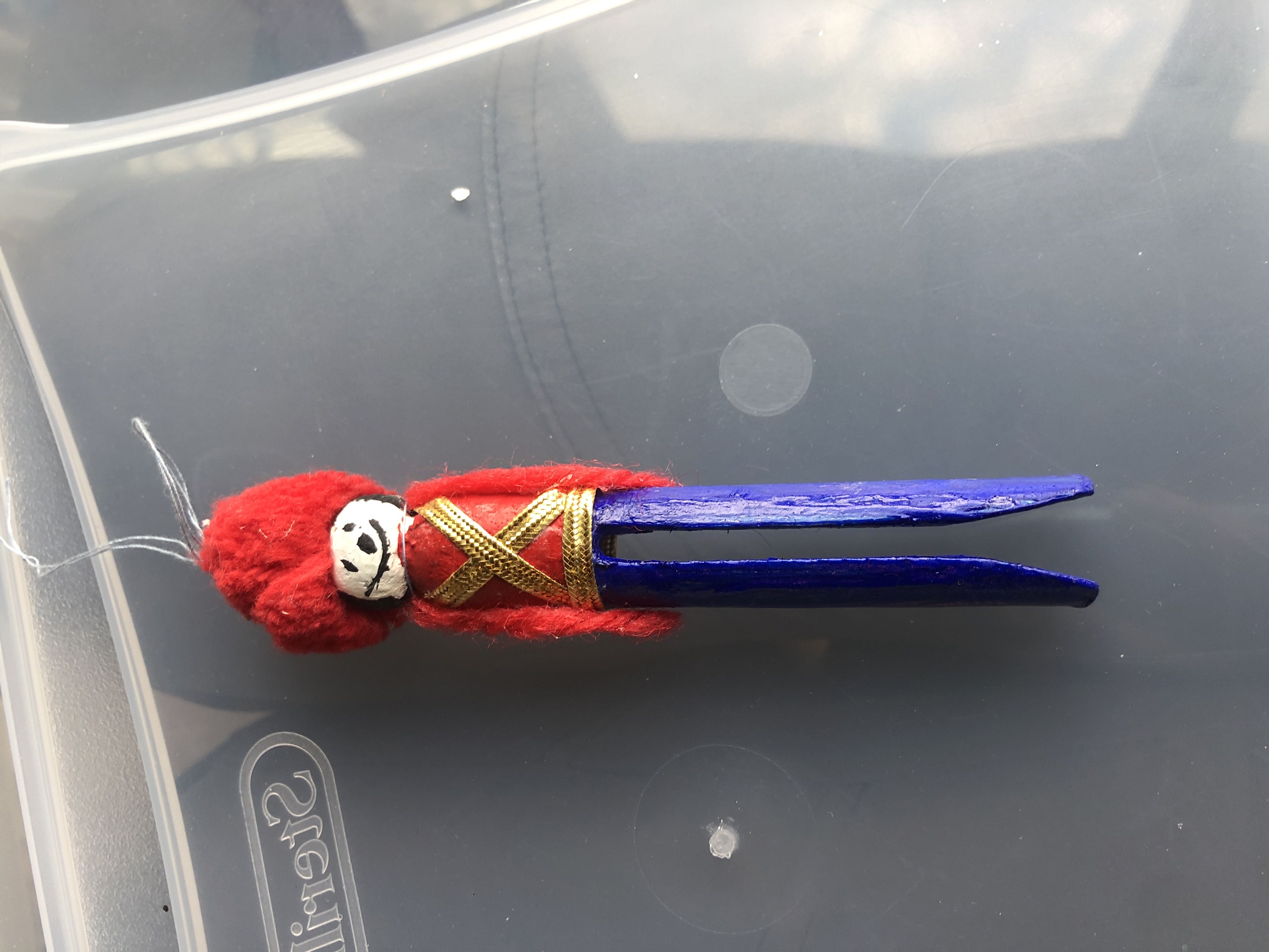 Wooden clothespins soldier  ornament collectible - Main Image 1