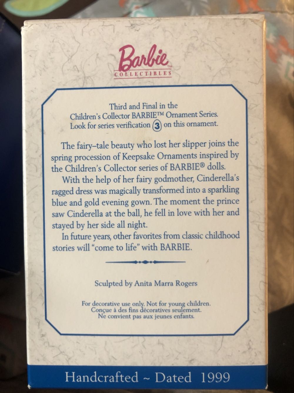 Barbie: Barbie As Cinderella #3 - Children’s Collector Series (Barbie) ornament collectible [Barcode 015012479126] - Main Image 2