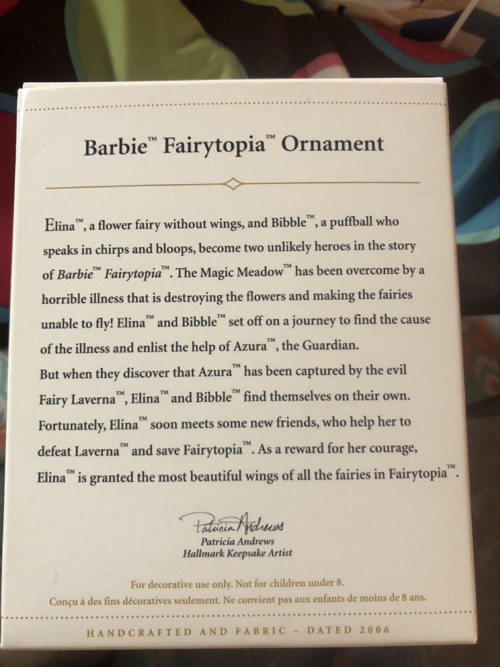 Barbie: Barbie Fairytopia Elina & Bibble 2006 - Hallmark Keepsake Ornament (Fairytopia) ornament collectible [Barcode 015012947885] - Main Image 2