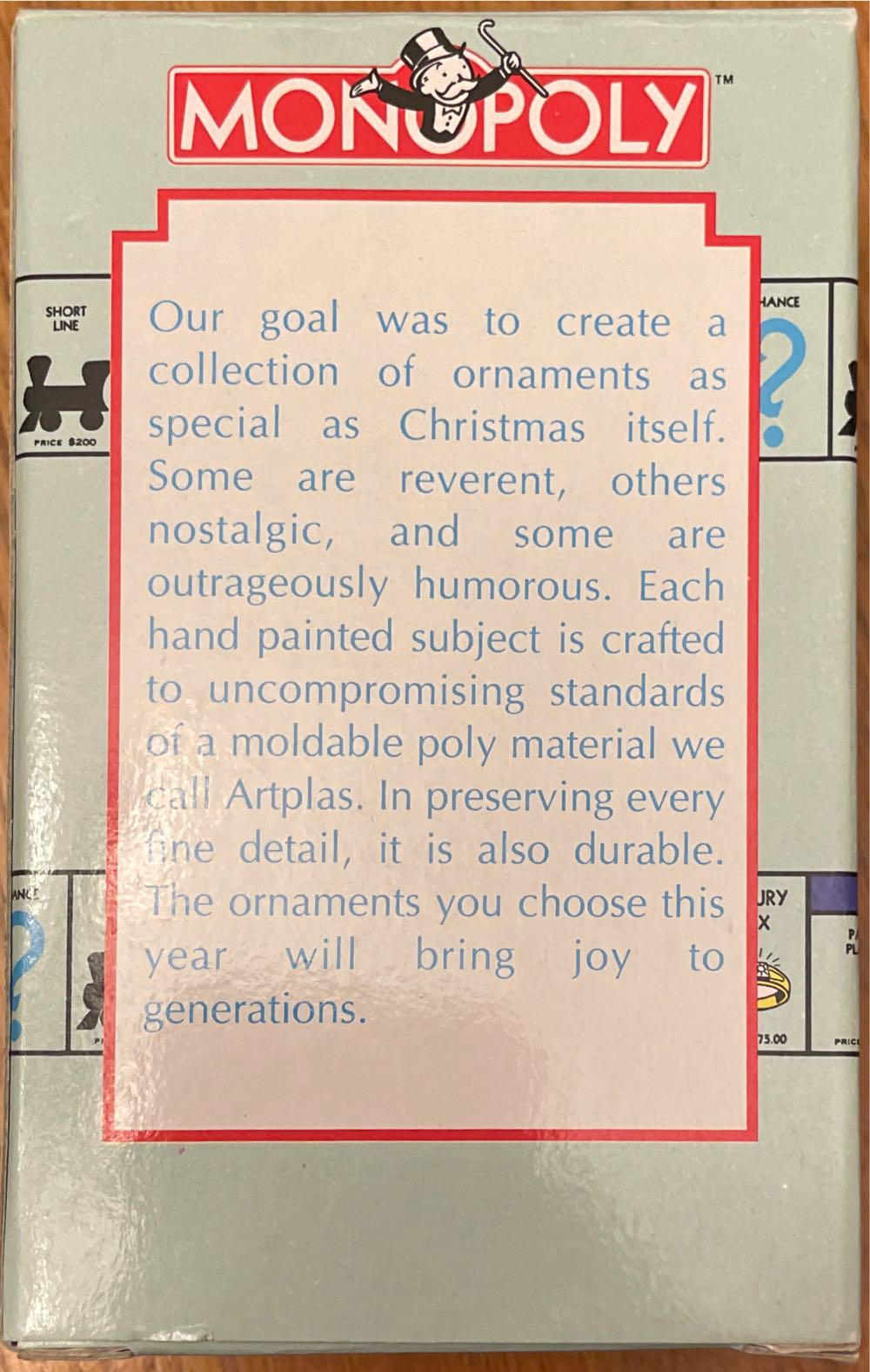 “A Holiday Opportunity” - Monopoly (Monopoly Game) ornament collectible [Barcode 045544134095] - Main Image 2