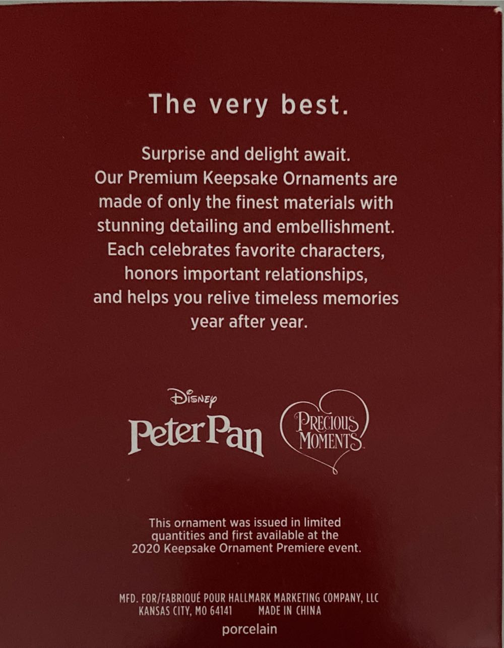 Peter Pan And Wendy - Disney Precious Moments (Disney Precious Moments) ornament collectible [Barcode 763795598533] - Main Image 2