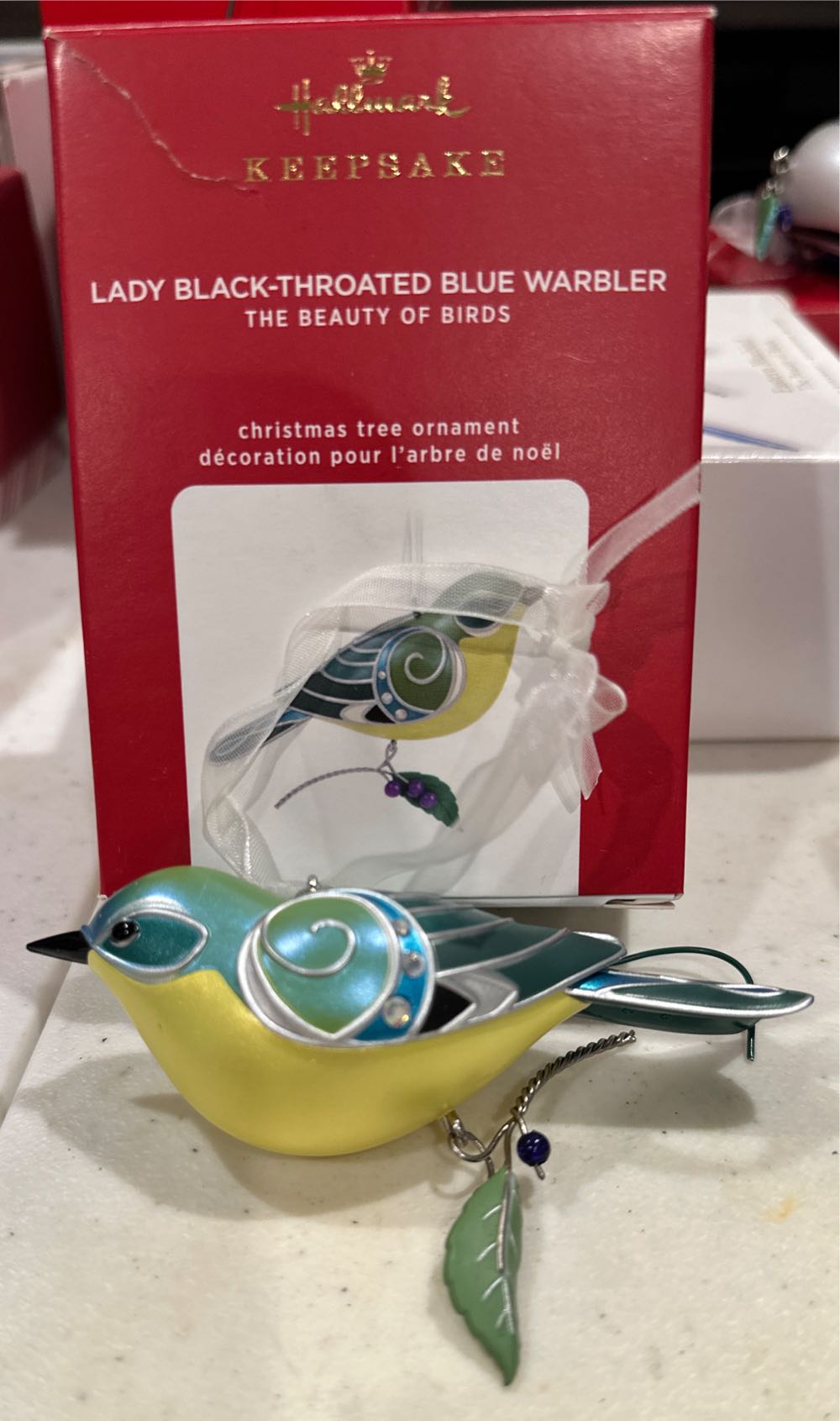 Lady Black-Throated Blue Warbler - The Beauty Of Birds (The Beauty Of Birds) ornament collectible [Barcode 763795565542] - Main Image 4