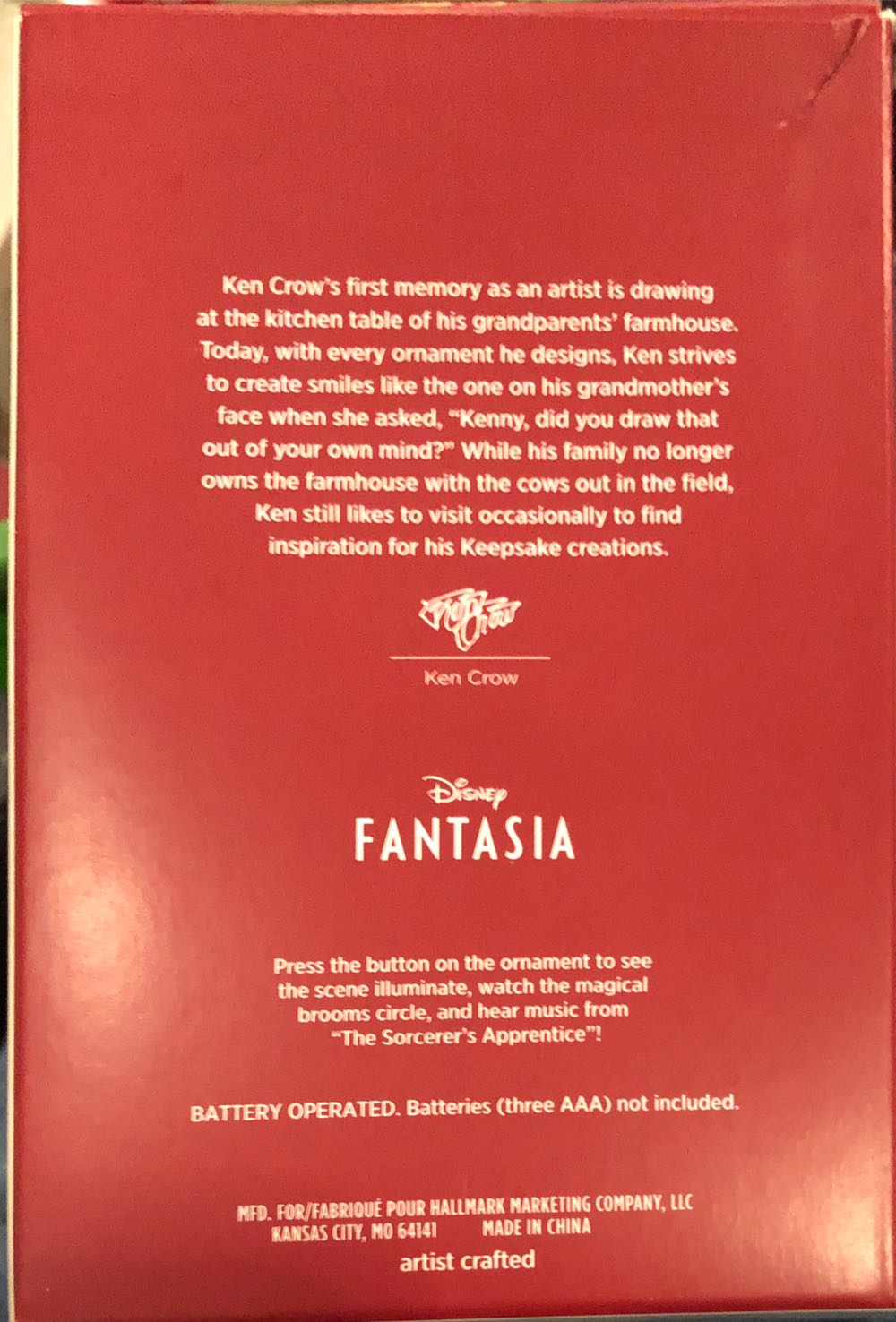 Disney Fantasia - Disney (Fantasia) ornament collectible [Barcode 763795556472] - Main Image 4