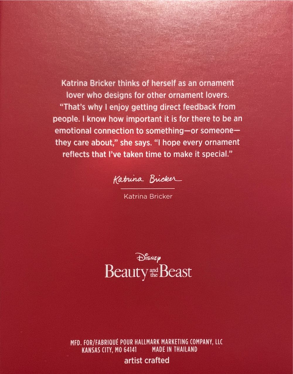 Something There - Beauty and the Beast (Disney) ornament collectible [Barcode 763795609406] - Main Image 2