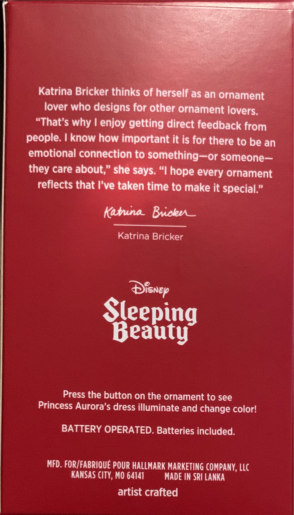 Sleeping Beauty 2020 - Walt Disney’s Sleeping Beauty (Disney) ornament collectible [Barcode 763795554171] - Main Image 2