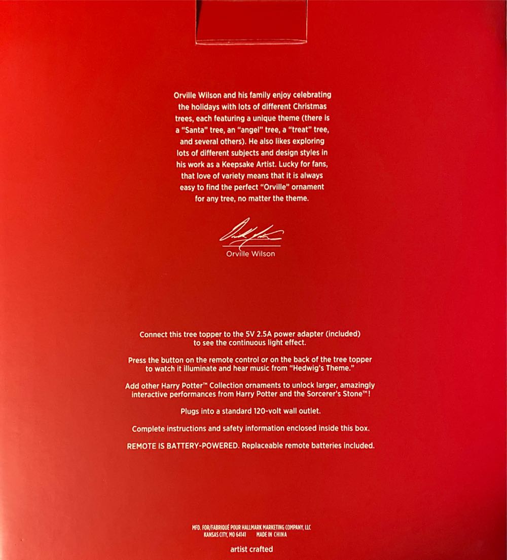 Hogwarts Castle Tree Topper - Storytellers (Harry Potter) ornament collectible [Barcode 763795646180] - Main Image 2