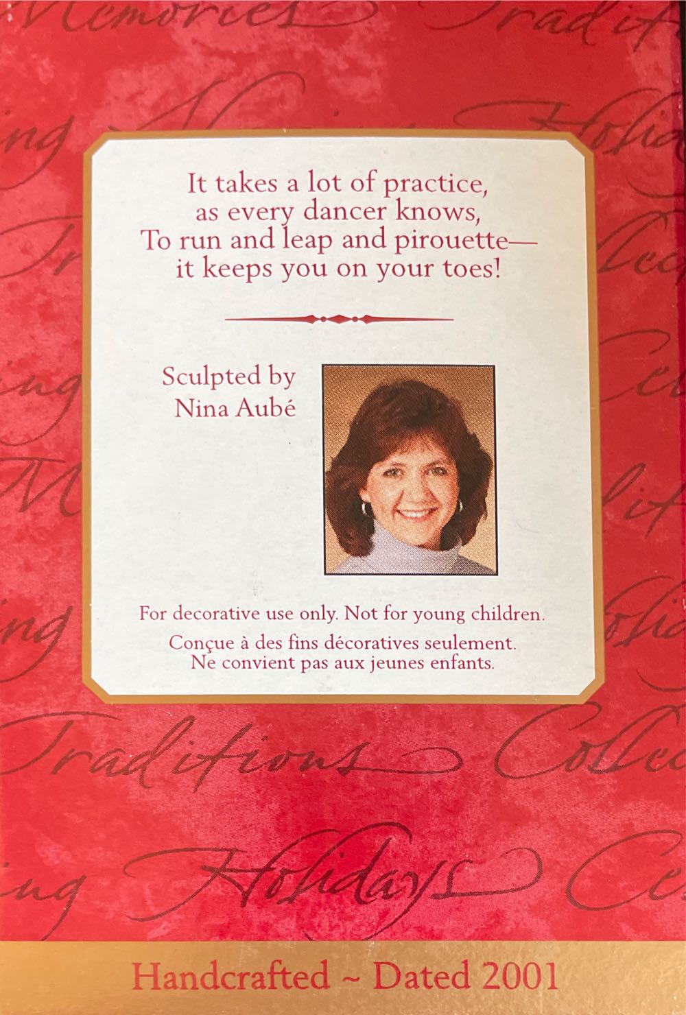 Beginning Ballet - Ballet (Cats) ornament collectible [Barcode 015012652833] - Main Image 2