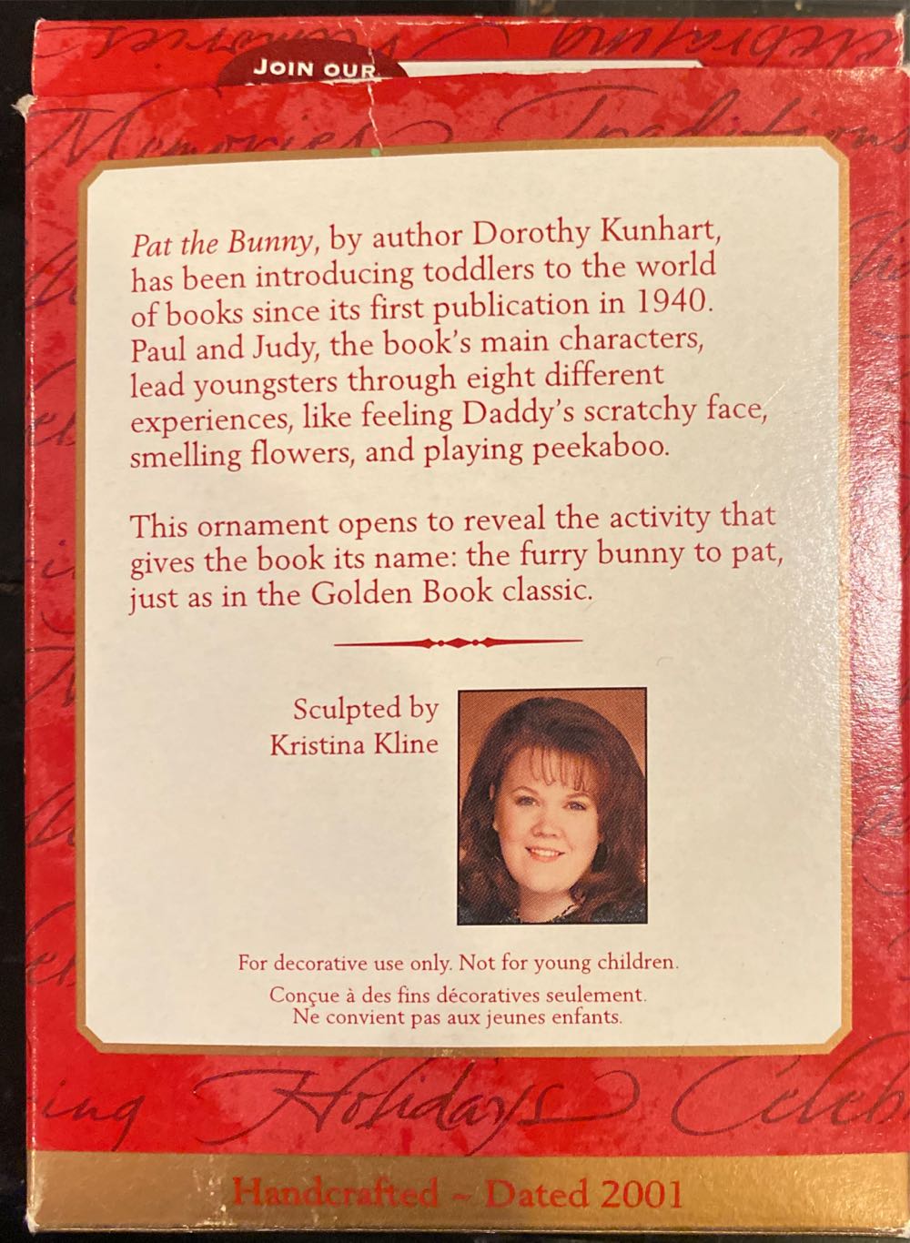 Books: Pat The Bunny 2001  (Books) ornament collectible [Barcode 015012579758] - Main Image 2