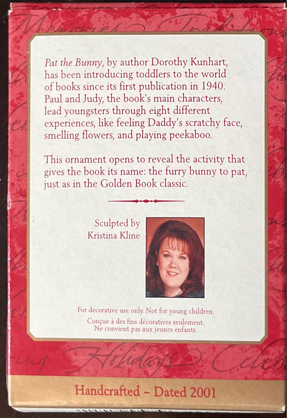 Books: Pat The Bunny 2001  (Books) ornament collectible [Barcode 015012579758] - Main Image 4