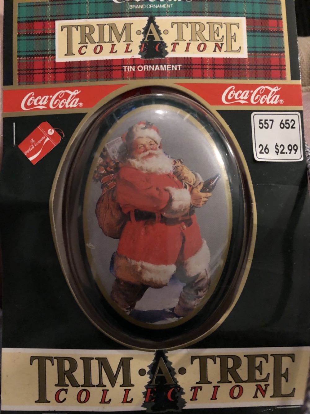 Coca-Cola Tin 1943 Santa - Trim A Tree Collection (Coca-Cola) ornament collectible [Barcode 715429091316] - Main Image 1