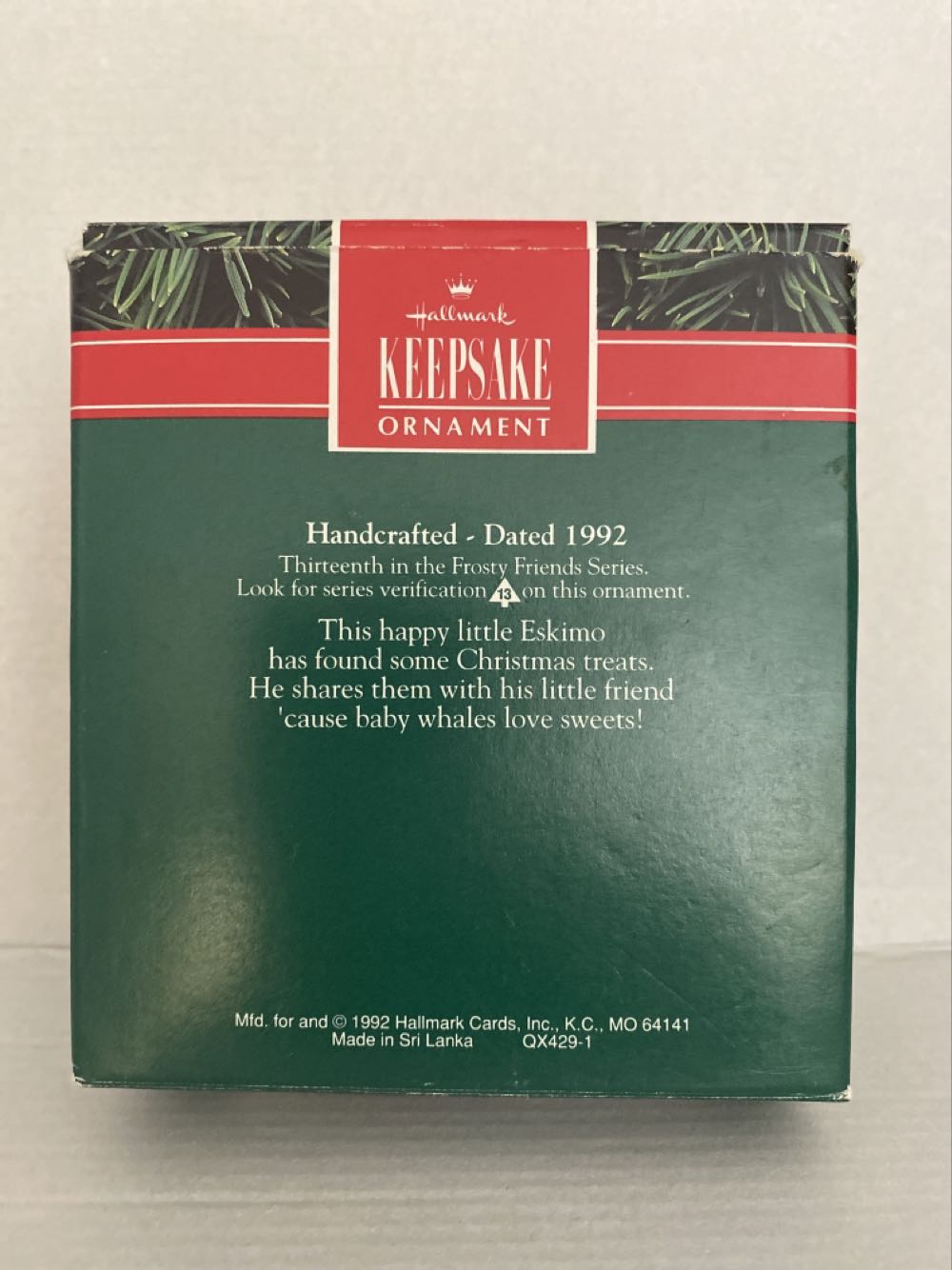 Frosty Friends #13 (1992) - Frosty Friends (Frosty Friends) ornament collectible [Barcode 070000027451] - Main Image 2