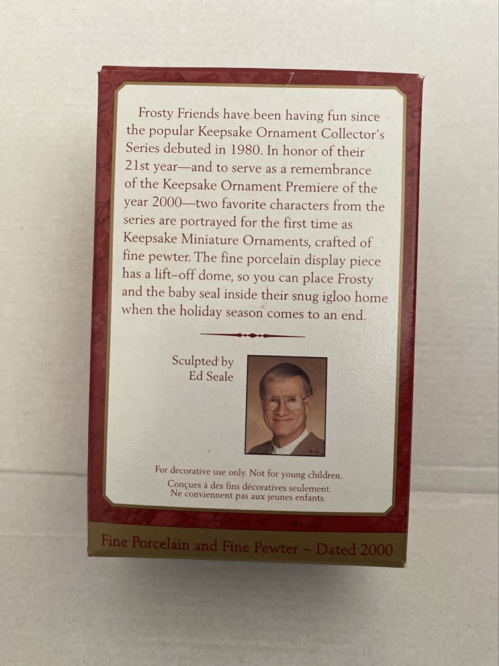 Frosty Friends: 20th Anniversary 2000 - Keepsake Miniature Ornaments (Frosty Friends) ornament collectible [Barcode 015012565669] - Main Image 2