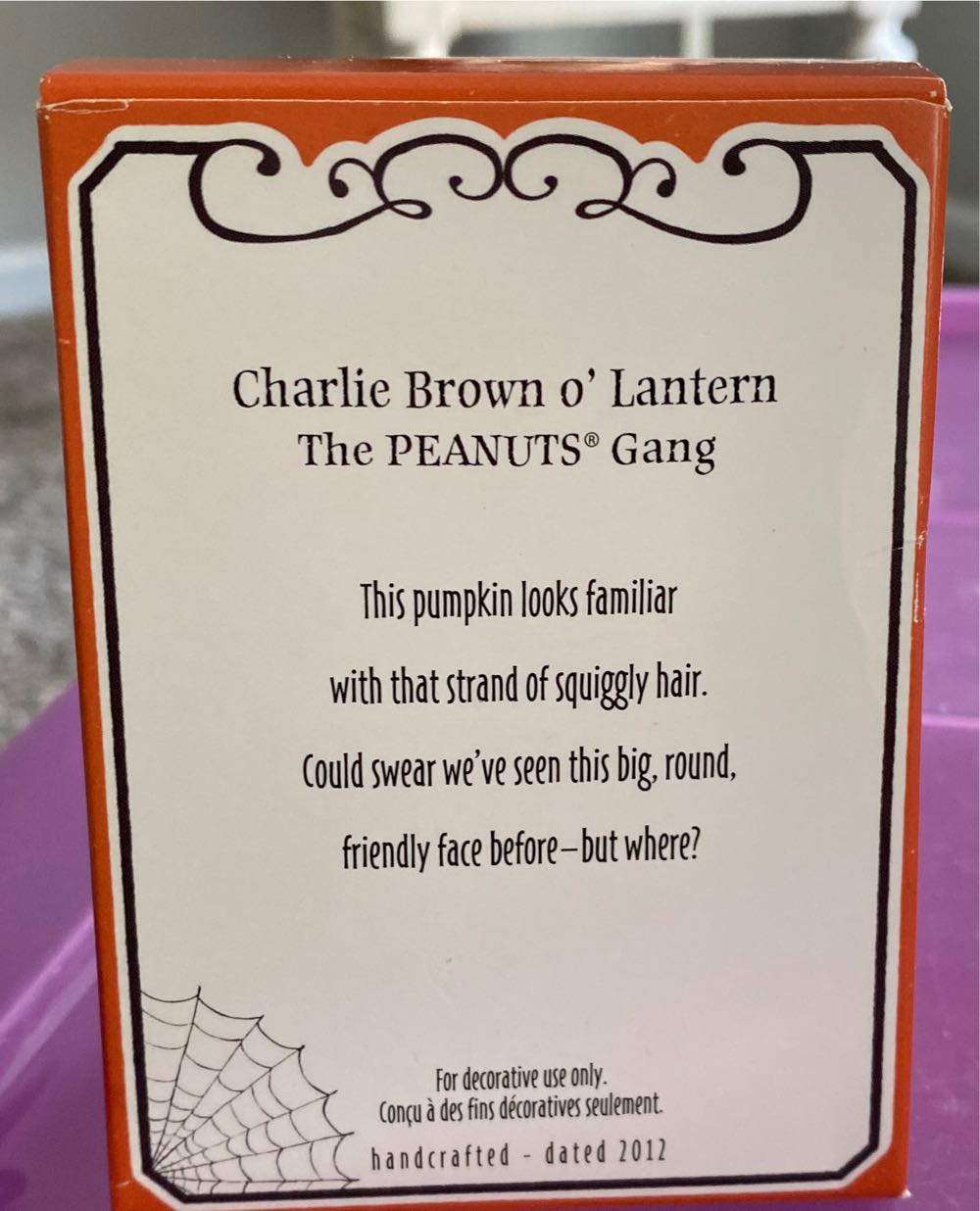 Charlie Brown o’ Lantern - The Peanuts Gang - The Peanuts Gang (Halloween - The Peanuts Gang) ornament collectible [Barcode 795902260385] - Main Image 2