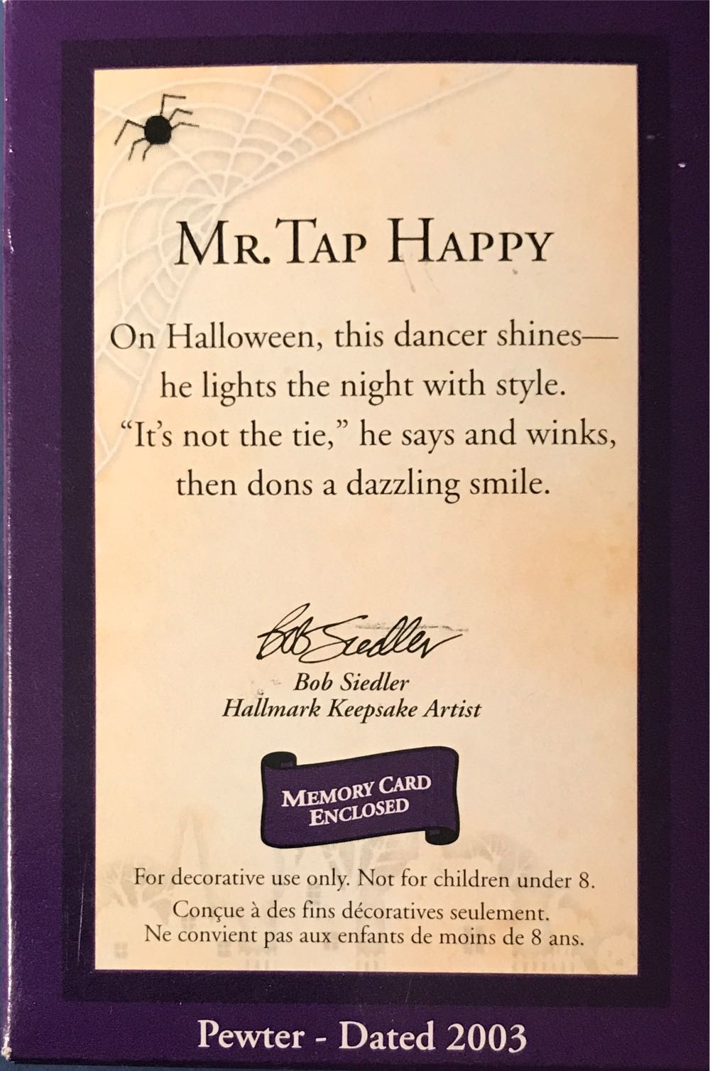 Mr. Tap Happy - Halloween (Skeletons) ornament collectible [Barcode 015012727715] - Main Image 2