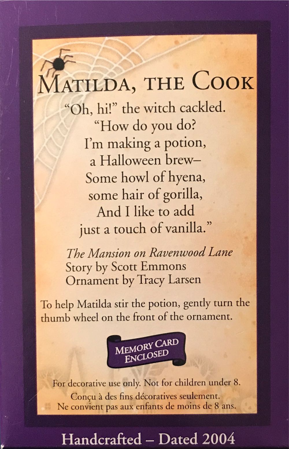 Halloween Collection Ravenwood Lane Matilda, The Cook - The Mansion on Ravenwood Lane (Halloween) ornament collectible [Barcode 015012822397] - Main Image 2