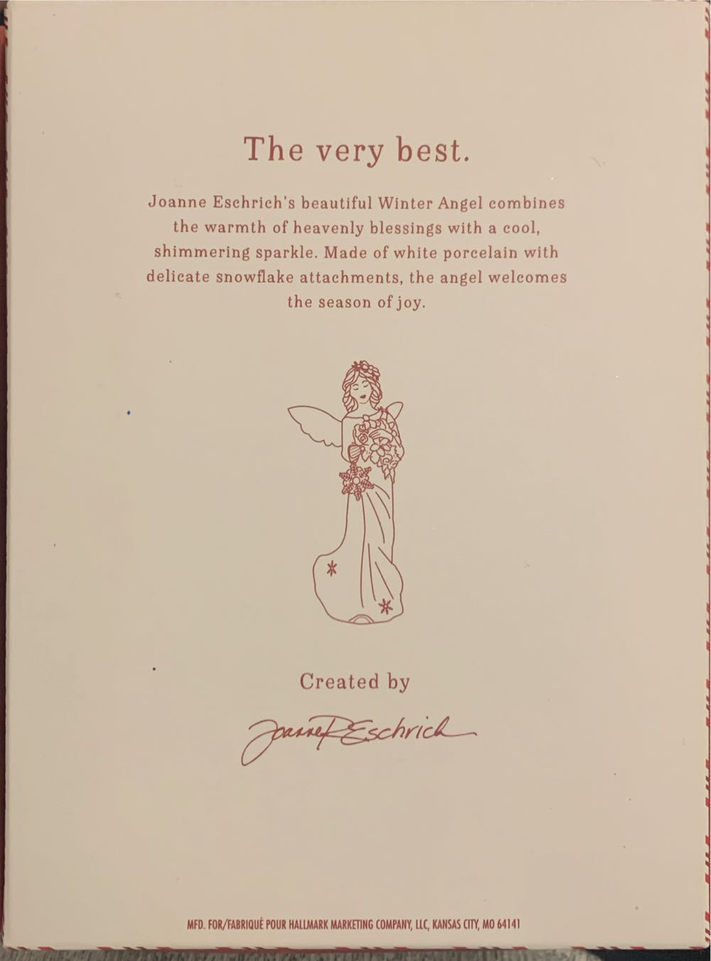 Winter Angel - Christmas Angels (Angels) ornament collectible [Barcode 763795342877] - Main Image 2