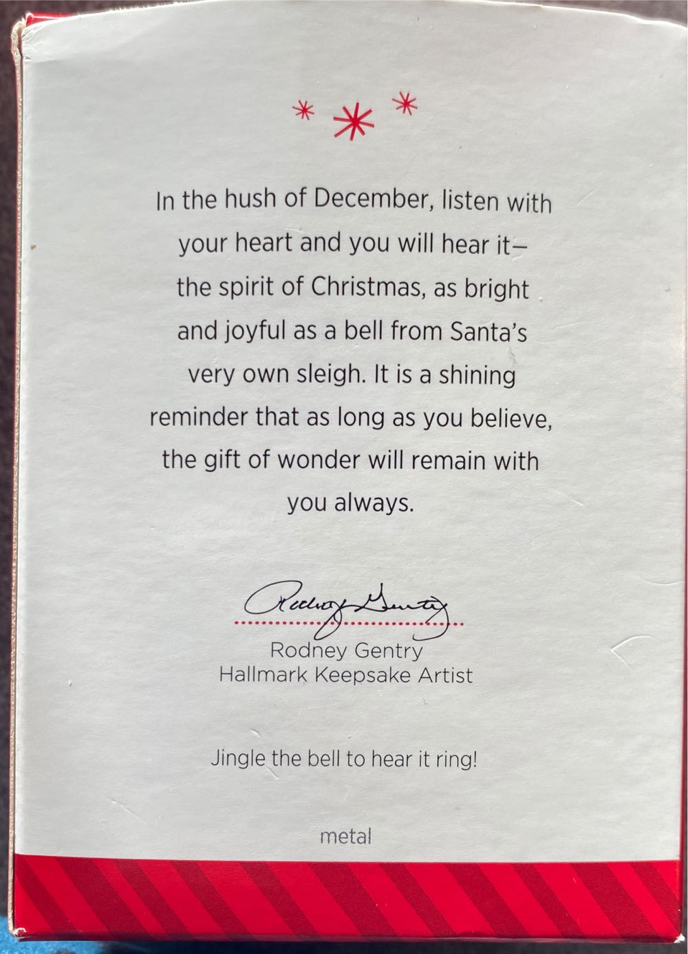 Santa’s Sleigh Bell (The Polar Express) - The Polar Express (Bell) ornament collectible [Barcode 795902370558] - Main Image 2