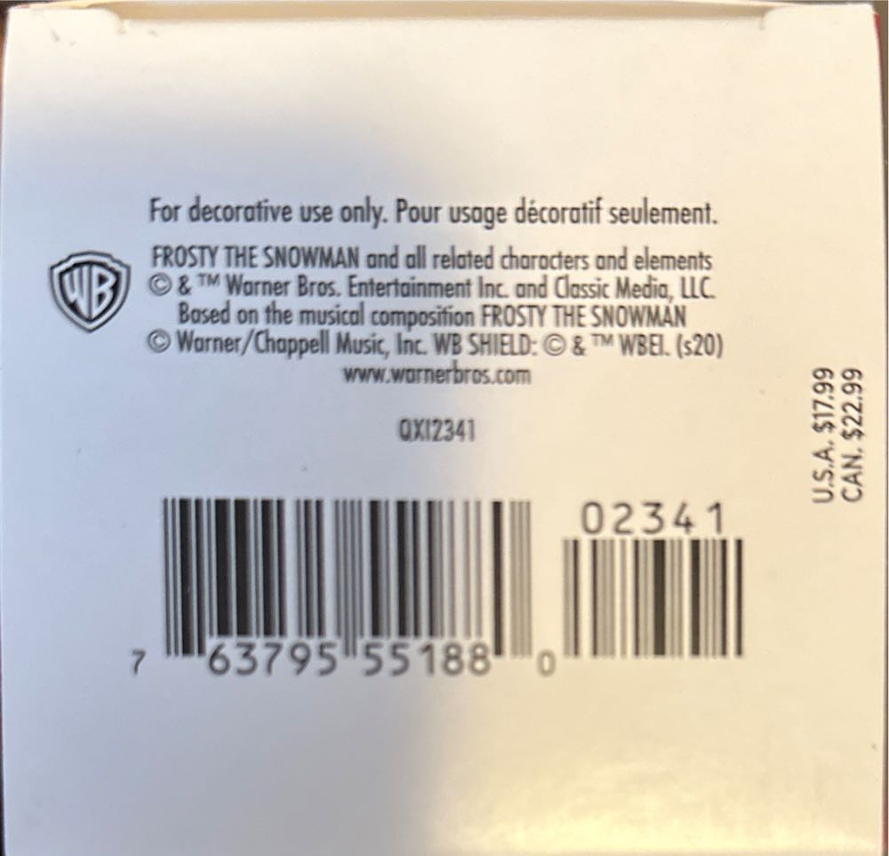 Frosty The Snowman “Snow What Fun” - Frosty The Snowman (Frosty The Snowman) ornament collectible [Barcode 763795551880] - Main Image 4