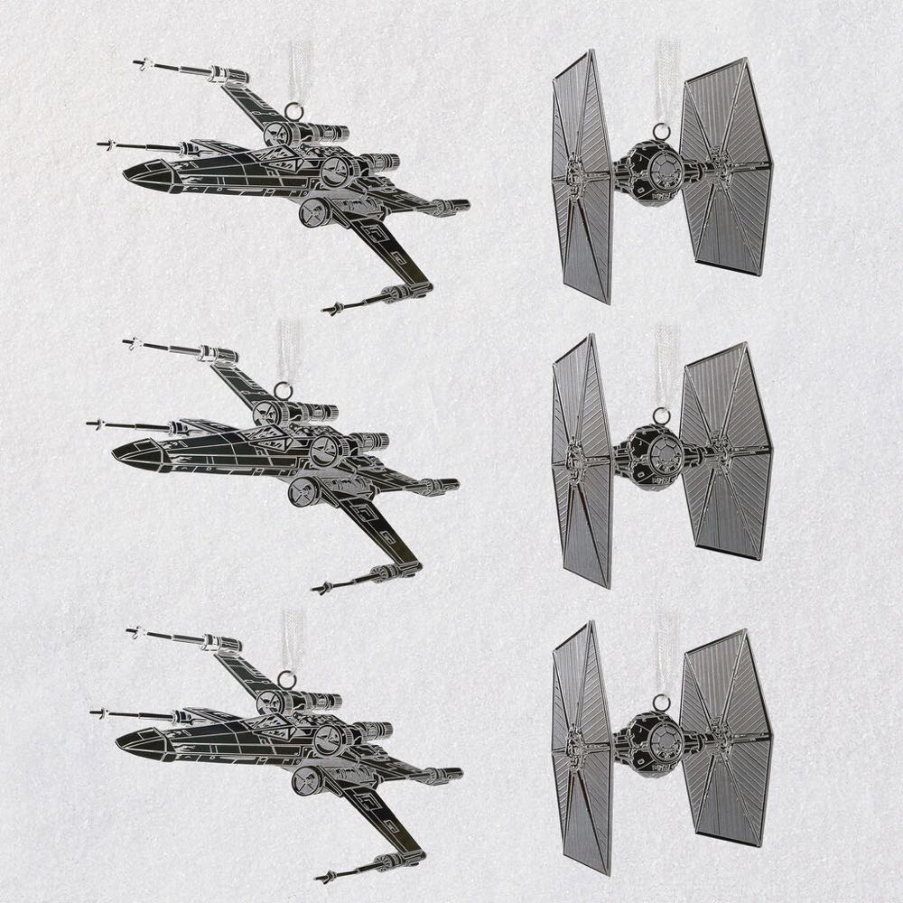 Silver glitter three star/ snowflake