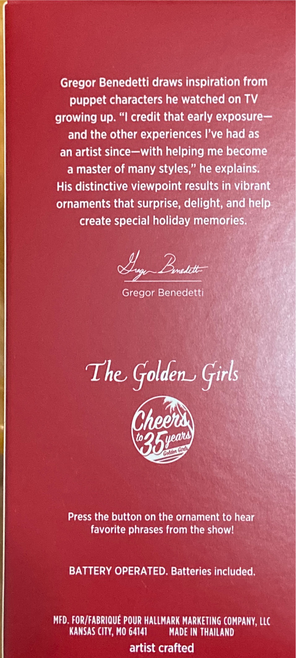 Golden Girls Rose Nylund - The Golden Girls (Movies & TV) ornament collectible [Barcode 763795623235] - Main Image 3