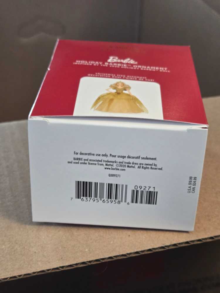 Barbie Holiday #6 2020 - Holiday Barbie Ornament Series (Holiday Barbie) ornament collectible [Barcode 763795659586] - Main Image 4