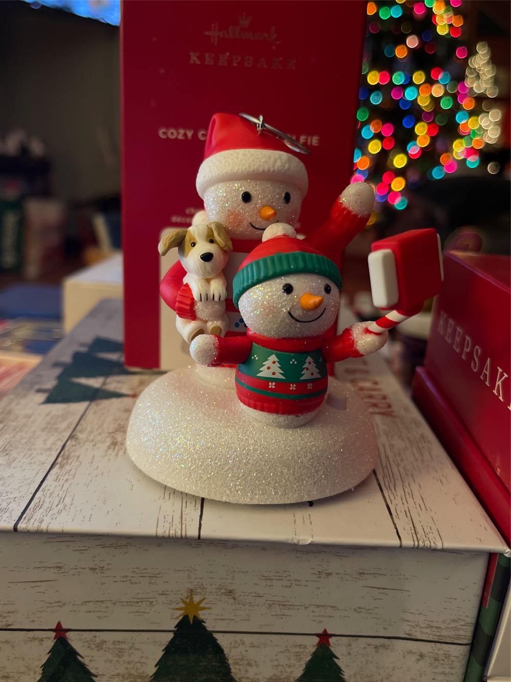 Cozy Christmas Selfie - Jingle Pals (Santa And Snowmen) ornament collectible [Barcode 763795651467] - Main Image 4