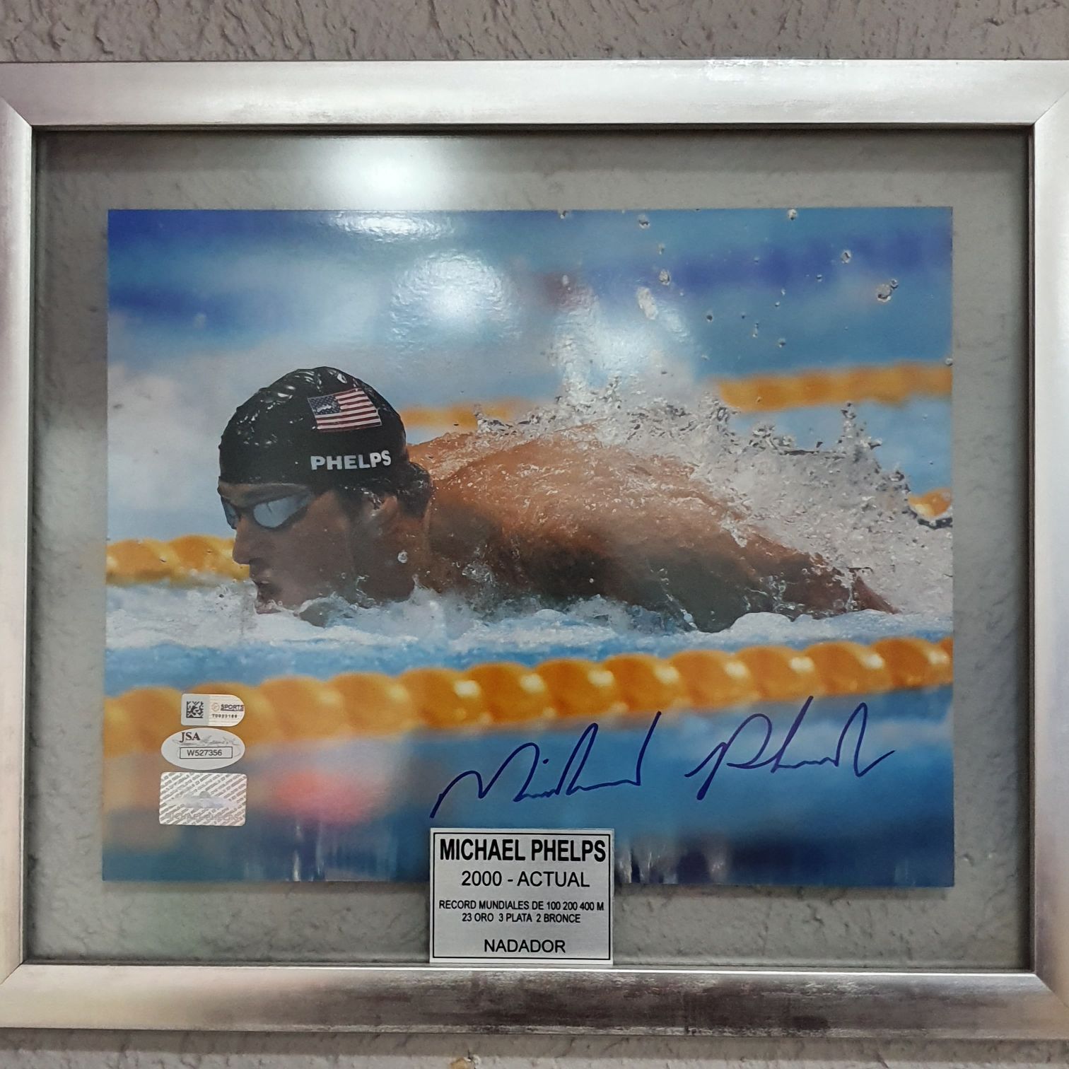 Fotografía Autografiada Michael Phelps - Autografiada (Autografiada) ornament collectible - Main Image 2