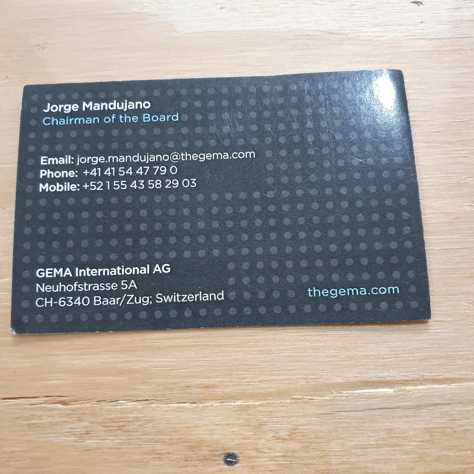 GEMA - Chairman Of The Board (Tarjeta De Presentación) ornament collectible - Main Image 2