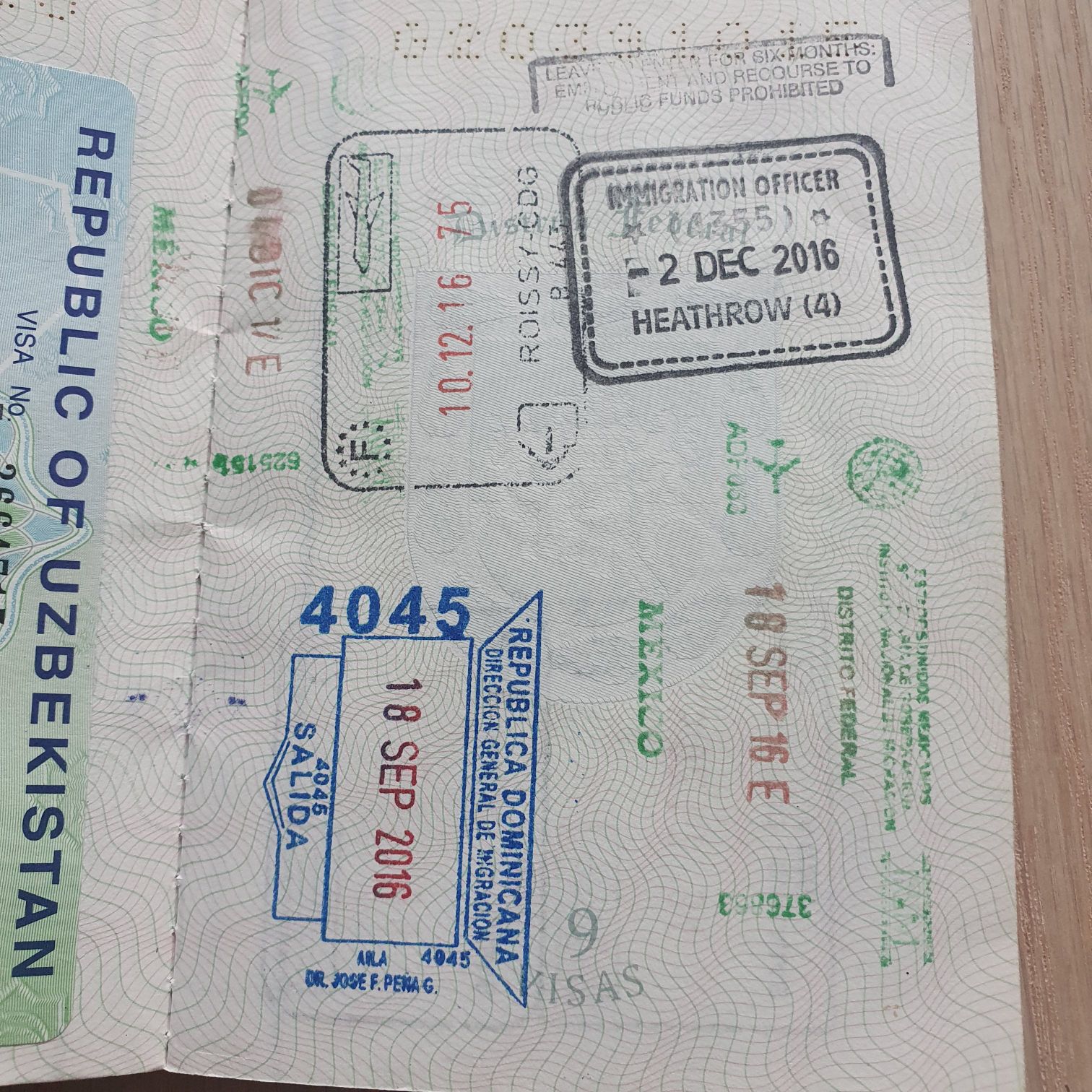 Visa 2016-2026 - Jorge Mandujano Ortiz (Pasaporte 2016-2026) ornament collectible - Main Image 2