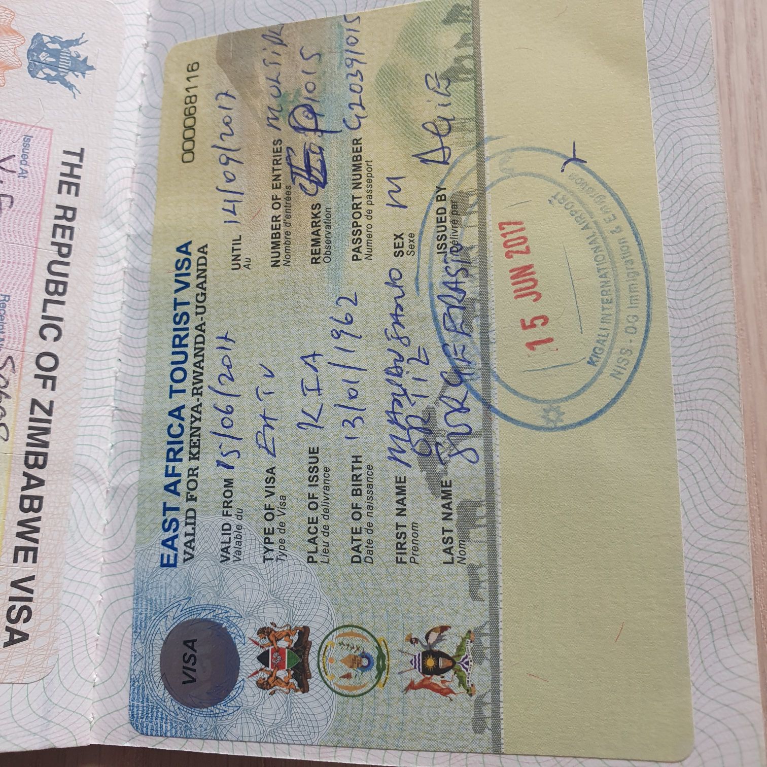 Visa 2016-2026 - Jorge Mandujano Ortiz (Pasaporte 2016-2026) ornament collectible - Main Image 2