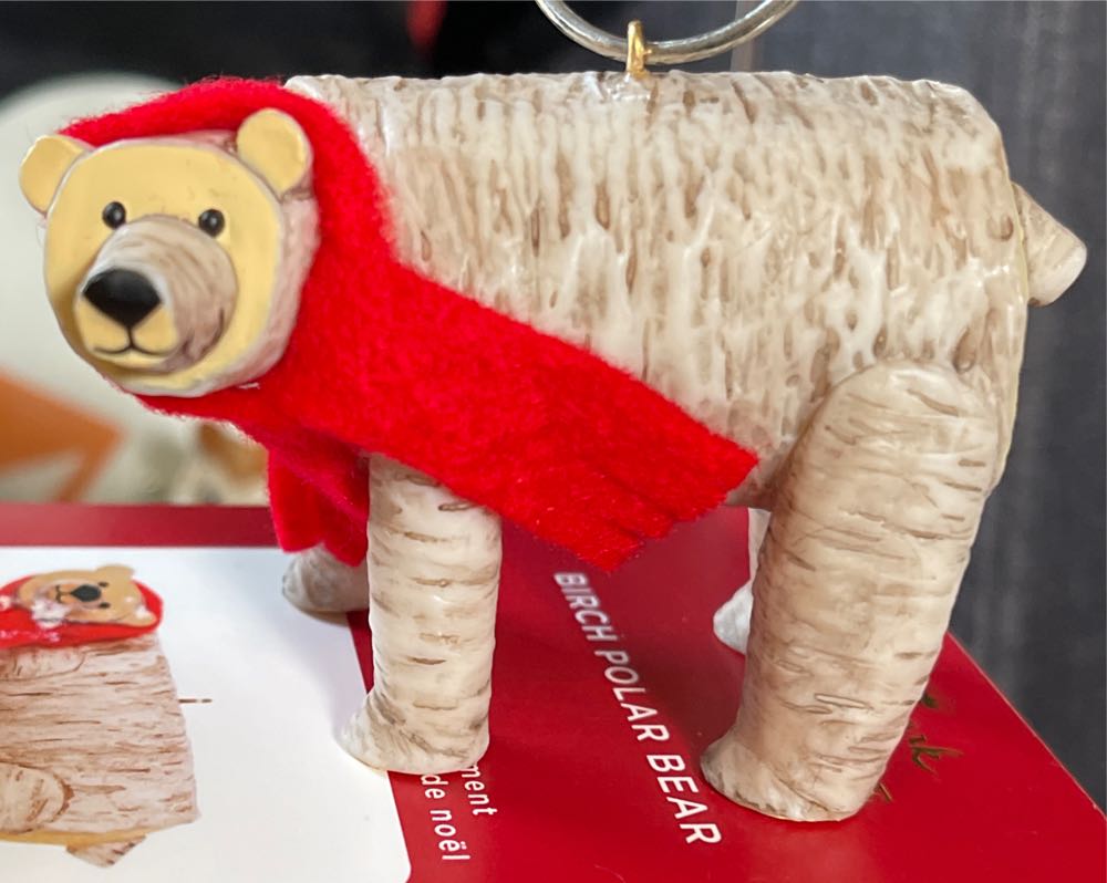 Birch Polar Bear Mini - Minature (Polar Bear) ornament collectible [Barcode 763795593132] - Main Image 4