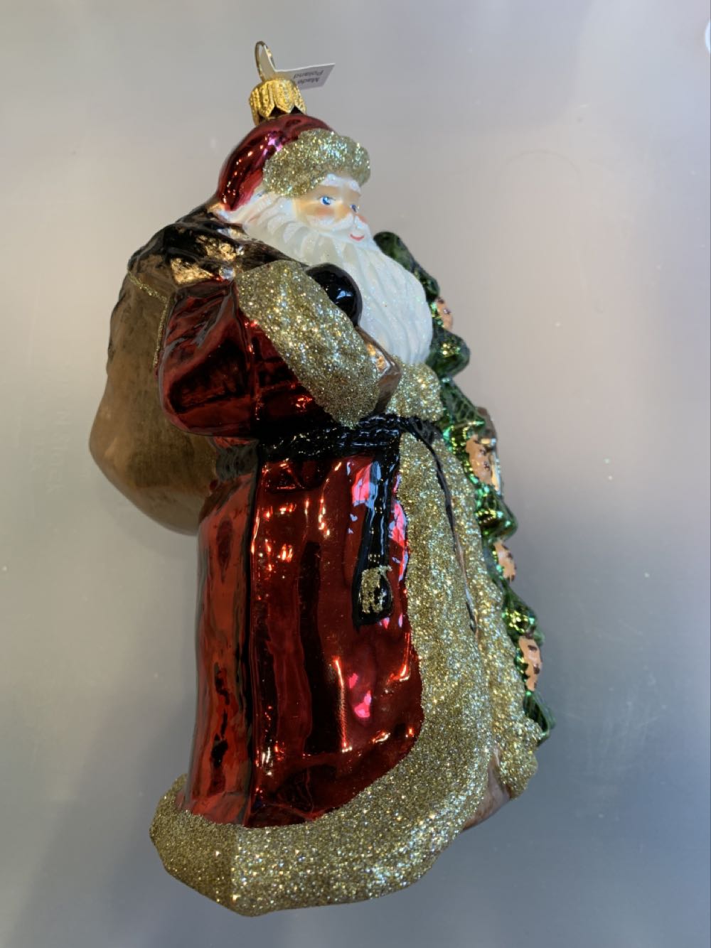 Santa Claus with Tree  (Classic Christmas) ornament collectible - Main Image 2