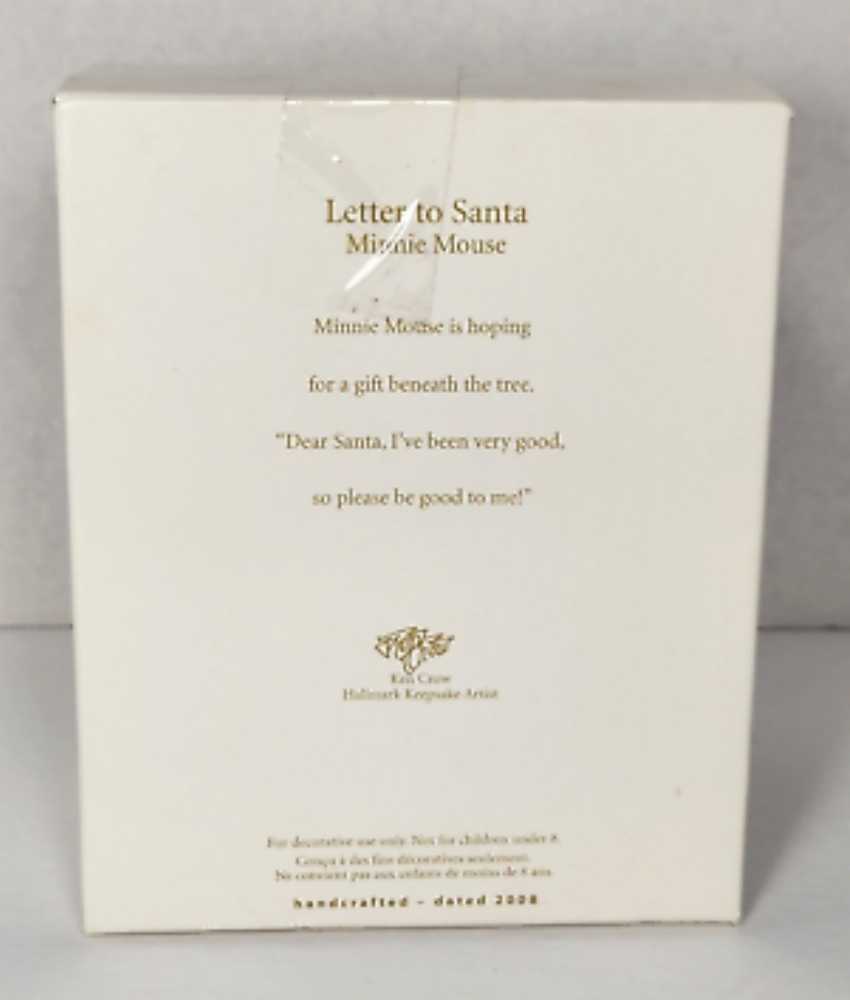 Letter To Santa - Disney Minnie Mouse (Disney) ornament collectible [Barcode 795902023539] - Main Image 2