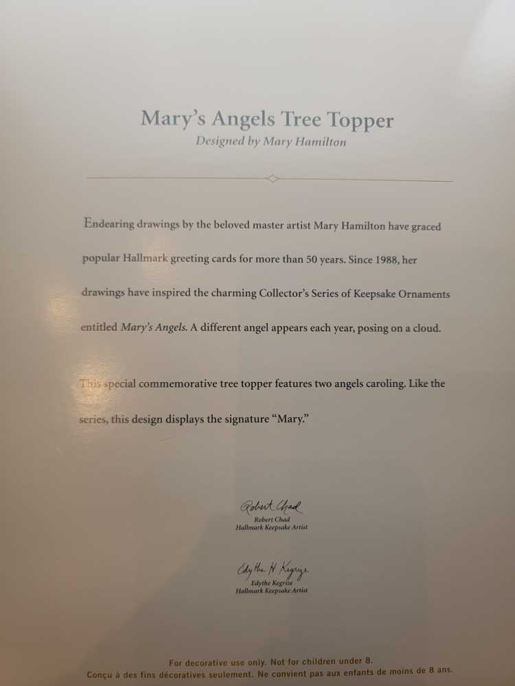 Mary’s Angels Tree Topper - Mary’s Angels (Angel) ornament collectible [Barcode 015012958416] - Main Image 2