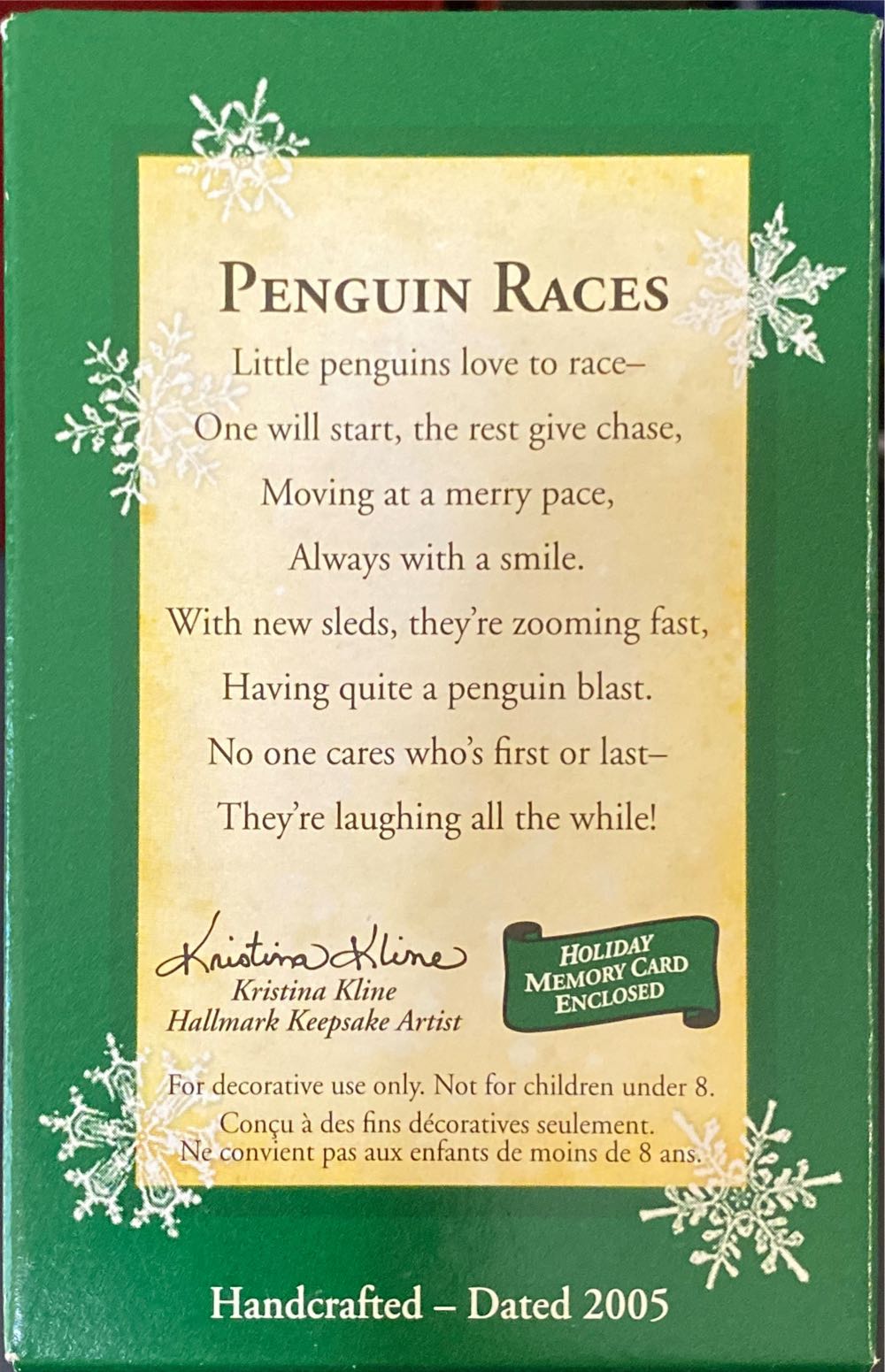 Penguin Races - Hallmark Miniature (Miniature Collectors) ornament collectible [Barcode 015012867107] - Main Image 2
