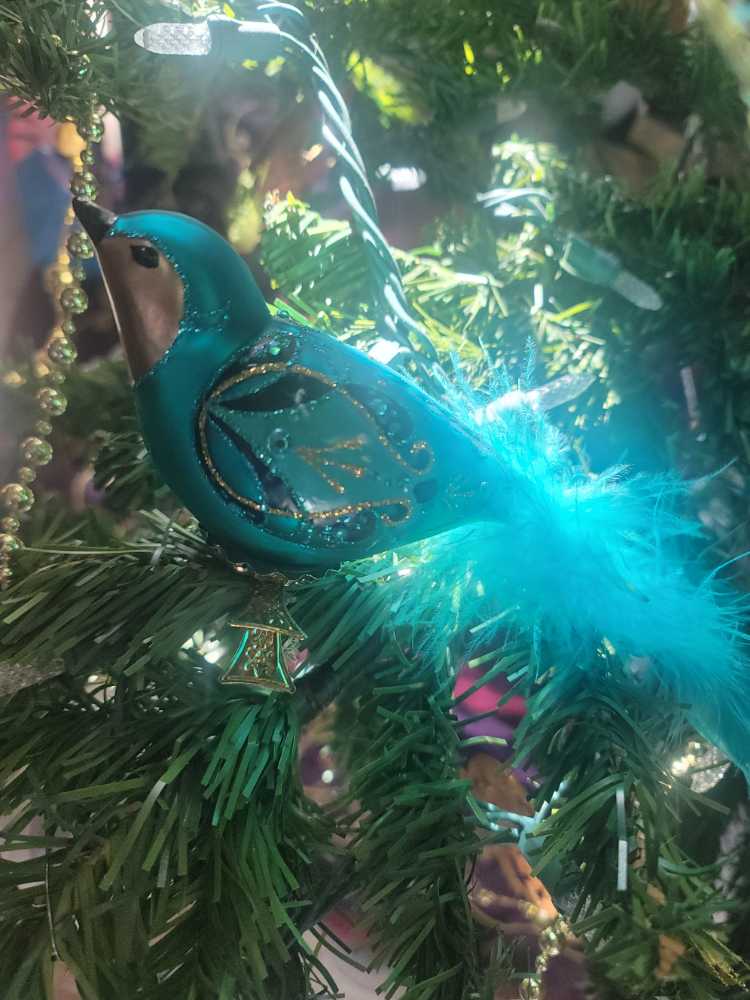 Majestic Plumed Bird - Blown Glass (Birds) ornament collectible [Barcode 763795615575] - Main Image 3