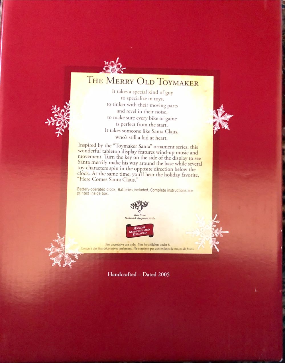 The Merry Old Toymaker - Table Top (Father Christmas) ornament collectible [Barcode 015012848267] - Main Image 2