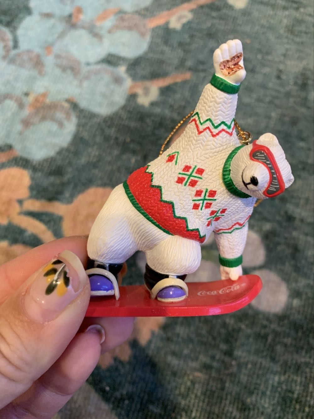 Coca Cola Bear Snowboarding  ornament collectible - Main Image 2